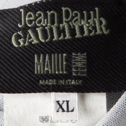Jean Paul Gaultier Multicolor Floral Print Mesh Top XL