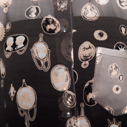Jean Paul Gaultier Victorian Printed Sheer Silk Studded Shirt M