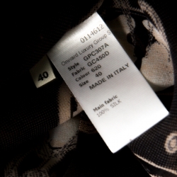 Jean Paul Gaultier Victorian Printed Sheer Silk Studded Shirt M