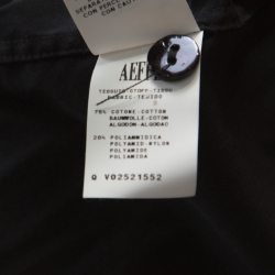 Pre Owned Jean Paul Gaultier Black Cotton Open-Back Tie-Detail Shirt M