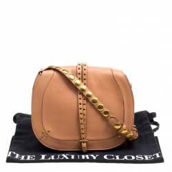 Jerome Dreyfuss Brown Leather Nestor Saddle Bag 