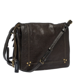 Jerome Dreyfuss Dark Brown Leather Igor Shoulder Bag