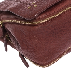 Jerome Dreyfuss Burgundy Leather Igor Shoulder Bag