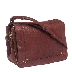 Jerome Dreyfuss Burgundy Leather Igor Shoulder Bag