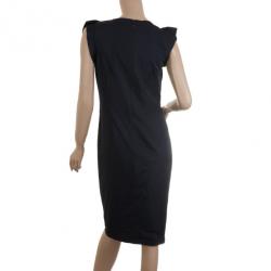 Jil Sander Navy Blue Silk Dress S