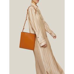 Pre Owned Jil Sander Brown Tangle Medium Leather Bag One Size