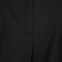 Jil Sander Black Wool Pleated Wide Leg Trousers M