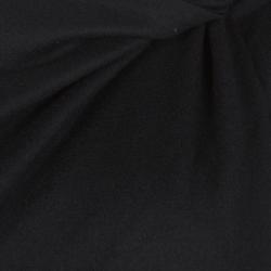 Jil Sander Black Knit Draped Front Sleeveless Dress L