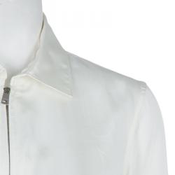 Jil Sander Cream Silk Jacket S
