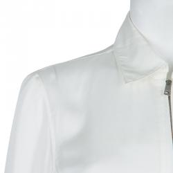 Jil Sander Cream Silk Jacket S