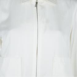 Jil Sander Cream Silk Jacket S