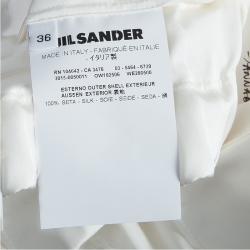 Jil Sander Cream Silk Jacket S