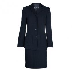 Jil Sander Charcoal Wool Skirt Suit S