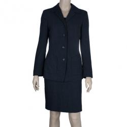 Jil Sander Charcoal Wool Skirt Suit S