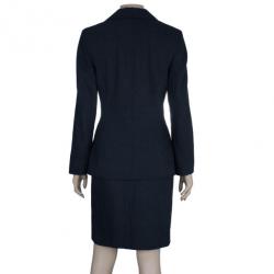 Jil Sander Charcoal Wool Skirt Suit S