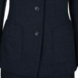Jil Sander Charcoal Wool Skirt Suit S