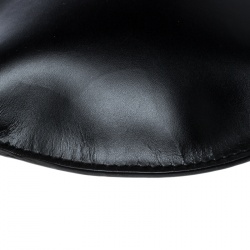 Jil Sander Black Leather Round Clutch