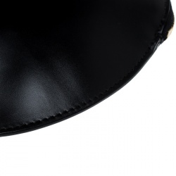 Jil Sander Black Leather Round Clutch