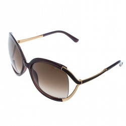 Jimmy Choo Brown/Brown Gradient Beatrix Oversize Sunglasses