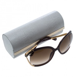 Jimmy Choo Brown/Brown Gradient Beatrix Oversize Sunglasses