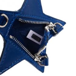 Jimmy Choo Blue Patent Star Pouch