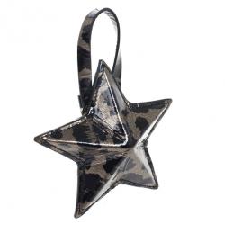 Jimmy Choo Leopard Print Patent Star Pouch
