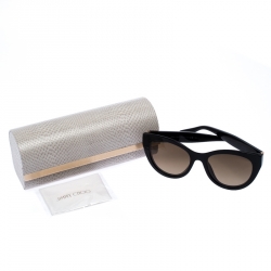 مملوكة مسبقًا Jimmy Choo Black/Brown 807HA Chana Cateye Sunglasses