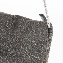 Pre Owned Jimmy Choo Gray Bex Quilted Shoulder Bag