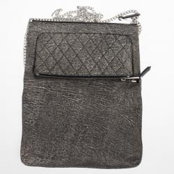 Pre Owned Jimmy Choo Gray Bex Quilted Shoulder Bag