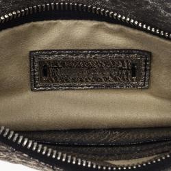 Pre Owned Jimmy Choo Gray Bex Quilted Shoulder Bag