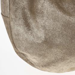 مملوكة مسبقًا Jimmy Choo Silver Metallic Leather Sky Bangle Hobo