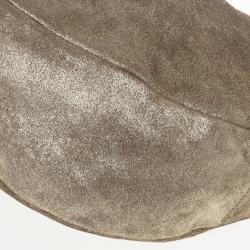 مملوكة مسبقًا Jimmy Choo Silver Metallic Leather Sky Bangle Hobo