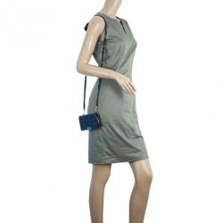 Pre Owned Jimmy Choo Glitter Fabric Ted iPhone Mini Shoulder Bag