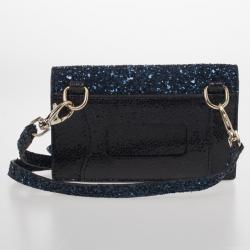 Pre Owned Jimmy Choo Glitter Fabric Ted iPhone Mini Shoulder Bag