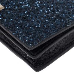 Pre Owned Jimmy Choo Glitter Fabric Ted iPhone Mini Shoulder Bag