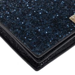 Pre Owned Jimmy Choo Glitter Fabric Ted iPhone Mini Shoulder Bag