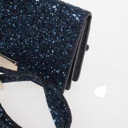 Pre Owned Jimmy Choo Glitter Fabric Ted iPhone Mini Shoulder Bag