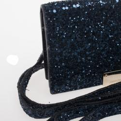 Pre Owned Jimmy Choo Glitter Fabric Ted iPhone Mini Shoulder Bag