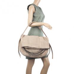 مملوكة مسبقًا Jimmy Choo Beige Slate Python Shoulder Bag