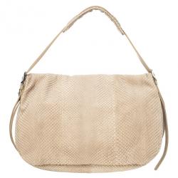 مملوكة مسبقًا Jimmy Choo Beige Slate Python Shoulder Bag