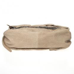 مملوكة مسبقًا Jimmy Choo Beige Slate Python Shoulder Bag