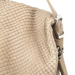 مملوكة مسبقًا Jimmy Choo Beige Slate Python Shoulder Bag