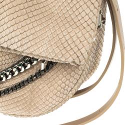 مملوكة مسبقًا Jimmy Choo Beige Slate Python Shoulder Bag