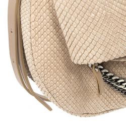 مملوكة مسبقًا Jimmy Choo Beige Slate Python Shoulder Bag