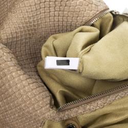 مملوكة مسبقًا Jimmy Choo Beige Slate Python Shoulder Bag