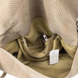 مملوكة مسبقًا Jimmy Choo Beige Slate Python Shoulder Bag