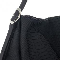 مملوكة مسبقًا Jimmy Choo Black Slate Python Shoulder Bag
