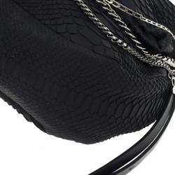 مملوكة مسبقًا Jimmy Choo Black Slate Python Shoulder Bag