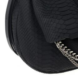 مملوكة مسبقًا Jimmy Choo Black Slate Python Shoulder Bag
