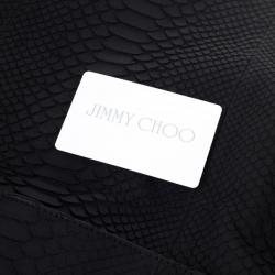 مملوكة مسبقًا Jimmy Choo Black Slate Python Shoulder Bag